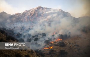 آتش‌سوزی در مناطق کوهستانی باغملک