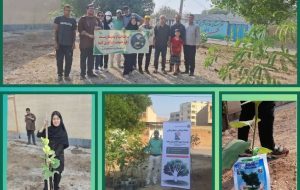کاشت نهال مثمر بیاد عزیزان آسمانی و برای حفظ محیط زیست و ترویج فرهنگ درختکاری